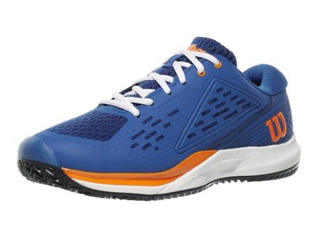 Wilson Rush Pro Ace Junior tennis shoe in blue and orange