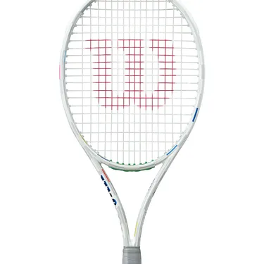 Wilson Shift 99 tennis racket in white arctic prism finish