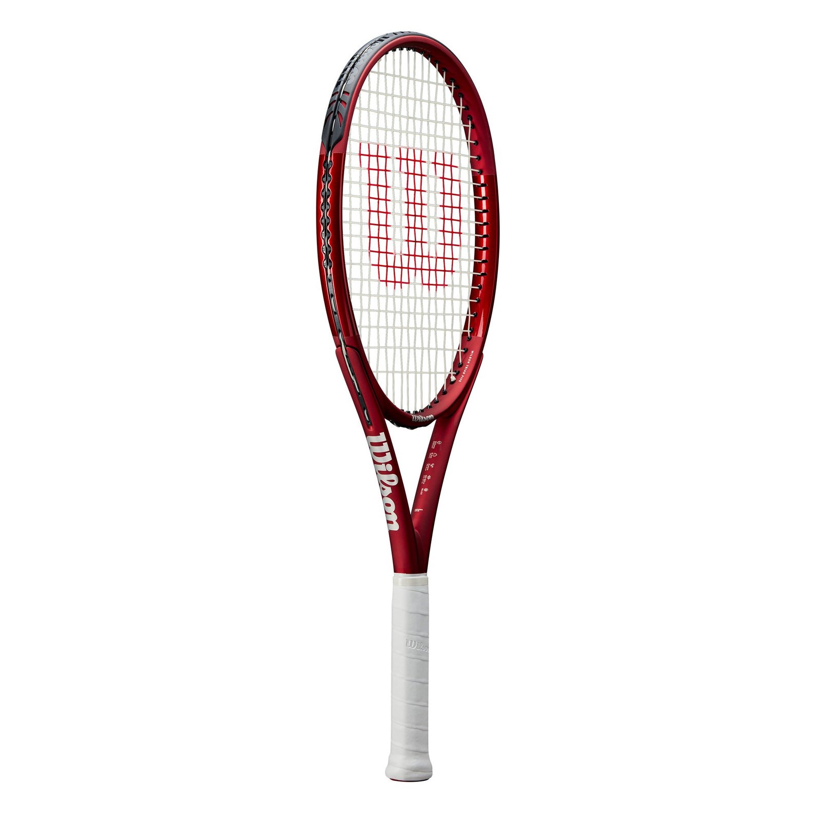 Wilson Triad Five tennis racket in red and silver with three-piece Triad construction