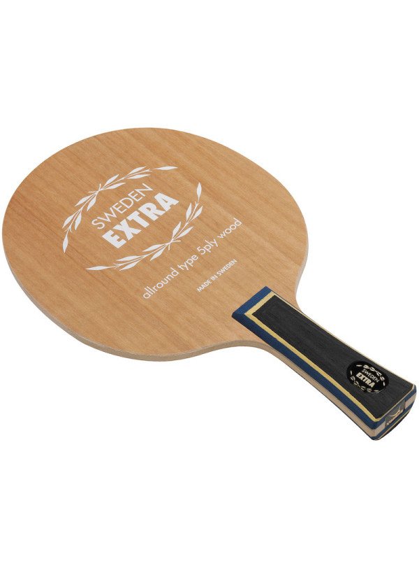 Yasaka Sweden Extra 5-ply all-wood table tennis blade with straight handle, made in Sweden