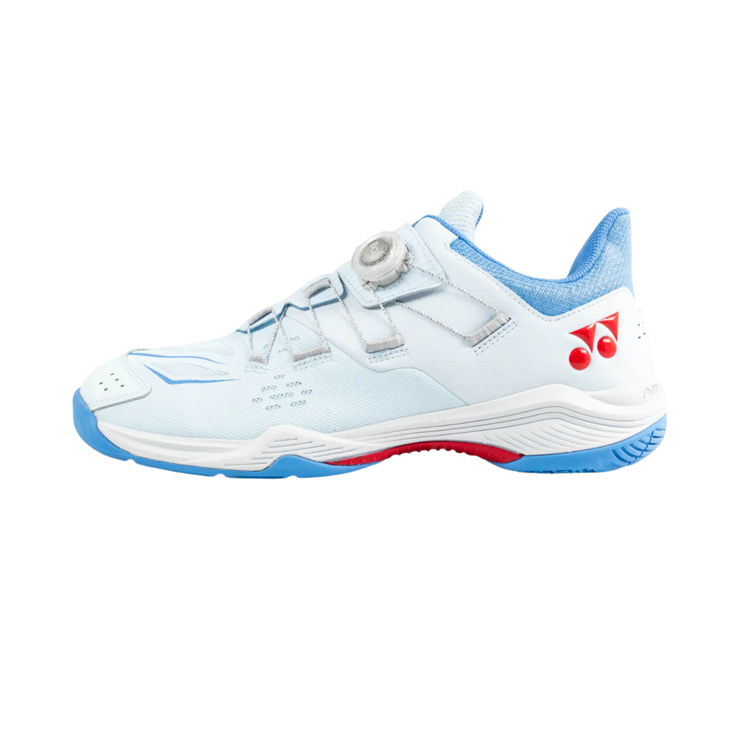 Yonex Power Cushion 88 Dial 3 badminton shoe in pale blue with a single BOA dial