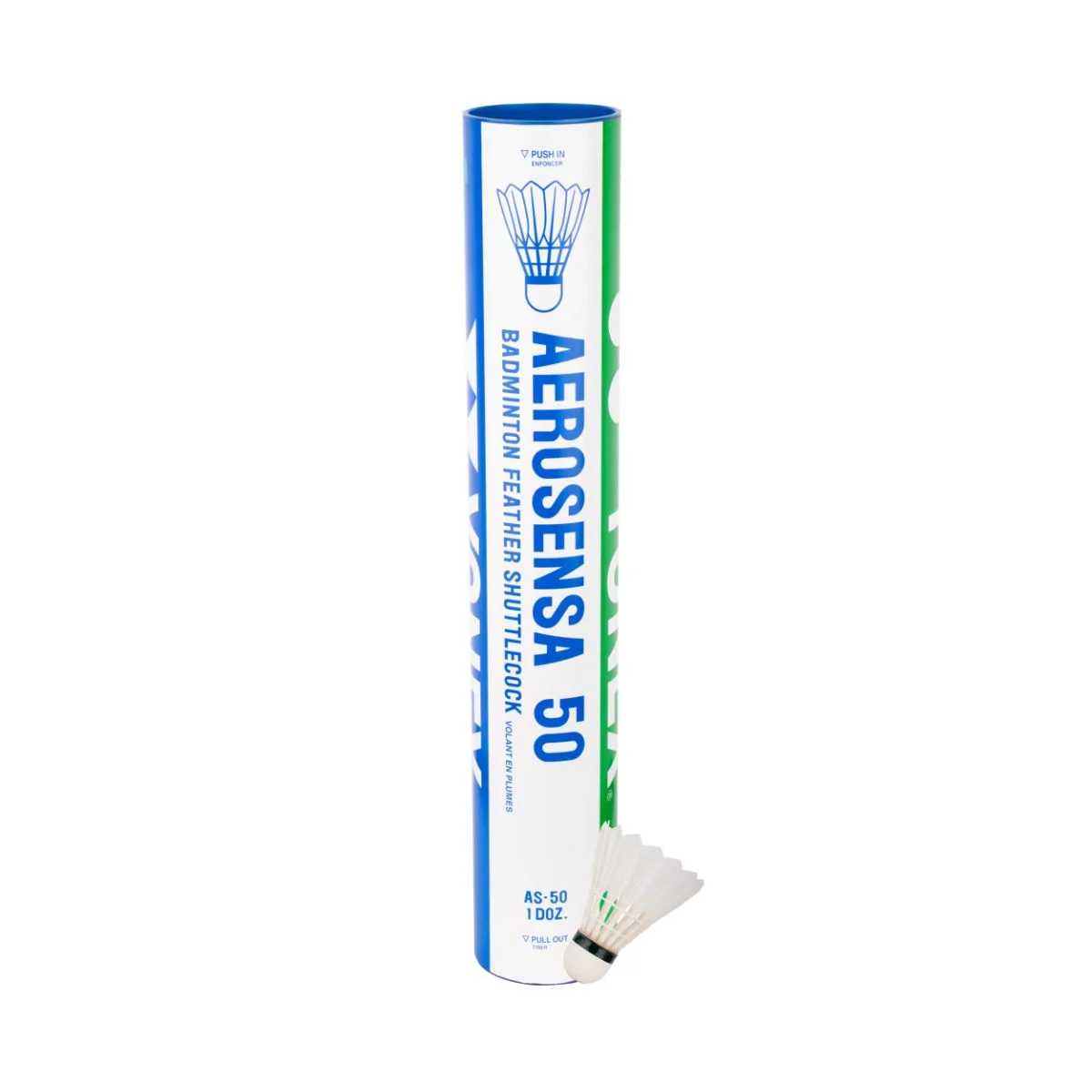 Yonex Aerosensa 50 feather shuttlecock tube for tournament play