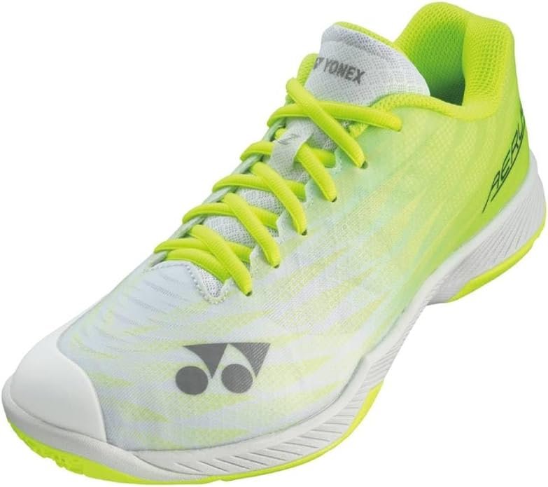 Yonex Aerus Z2 wide badminton shoe in yellow and grey — lightest Yonex court shoe at 240 grams