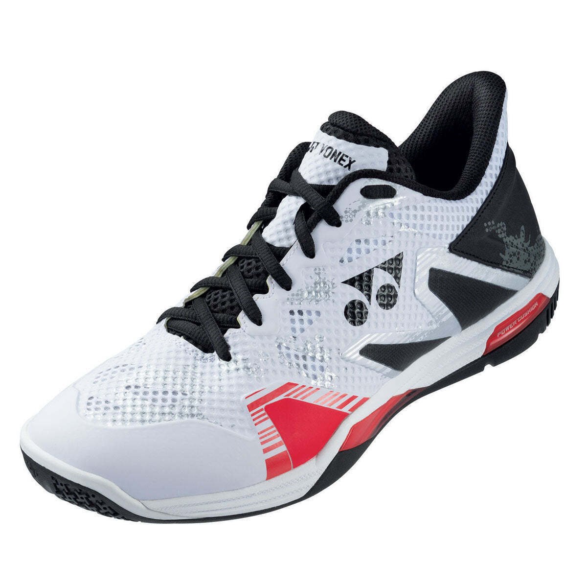 Yonex Power Cushion Eclipsion Z3 Wide badminton shoe in white and black, the wide version of Yonex's stability line