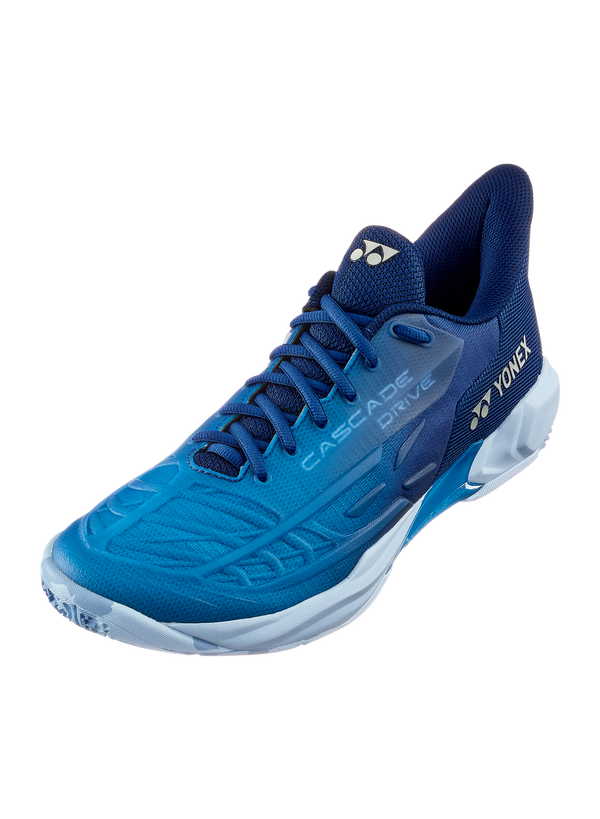 Yonex Power Cushion Cascade Drive 2 badminton shoe in clear blue with Double Raschel Mesh upper