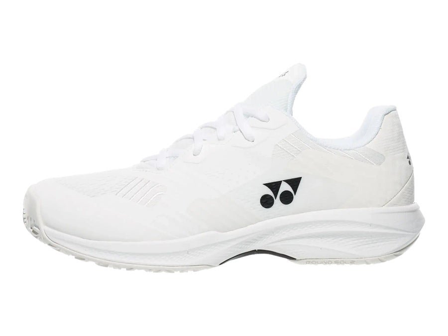 Yonex Power Cushion Sonicage Wide tennis shoe in white with black trim