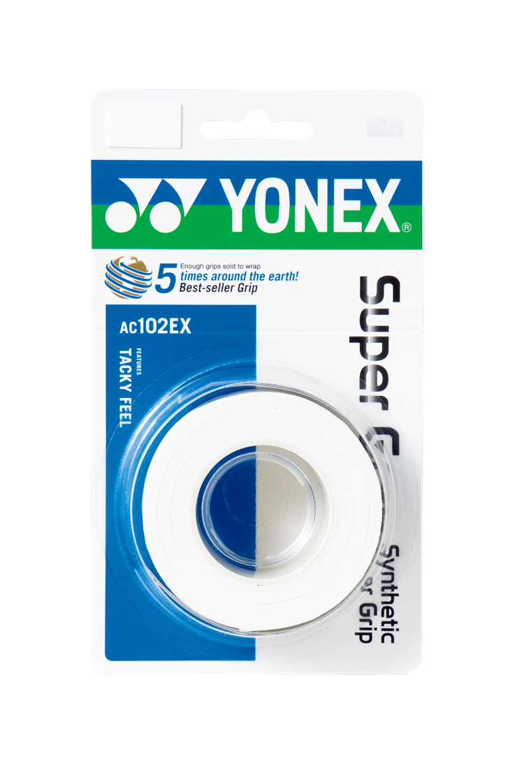 Yonex Super Grap AC102 white overgrip single wrap retail pack